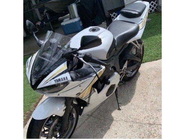 2006-2009 White Gold Yamaha YZF R6S Motorcycle Fairings