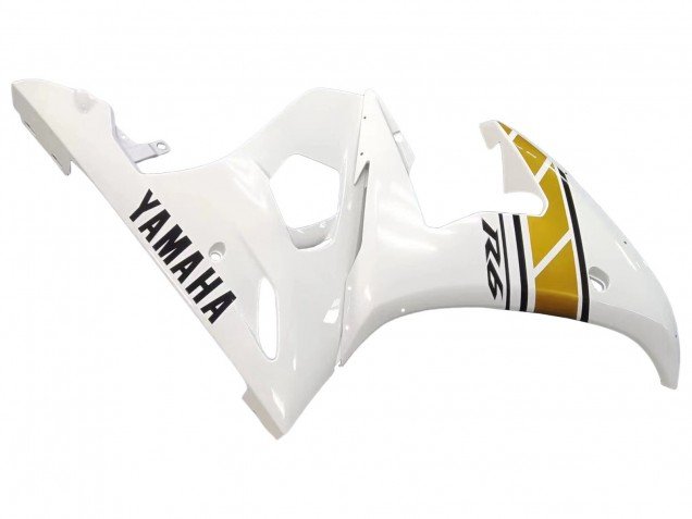 2006-2009 White Gold Yamaha YZF R6S Motorcycle Fairings
