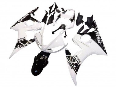 2005 White Black Yamaha YZF 600 R6 Motorcycle Fairings