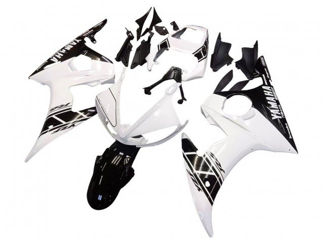 2005 White Black Yamaha YZF 600 R6 Motorcycle Fairings