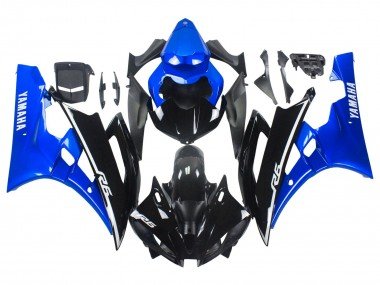 2006-2007 Blue Glossy Black Yamaha YZF 600 R6 Motorcycle Fairings