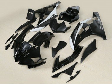 2006-2007 Glossy Black Matte Black White Motul Michelin Yamaha YZF 600 R6 Motorcycle Fairings