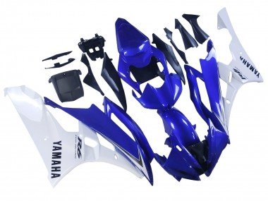 2006-2007 White Blue Black Yamaha YZF 600 R6 Motorcycle Fairings