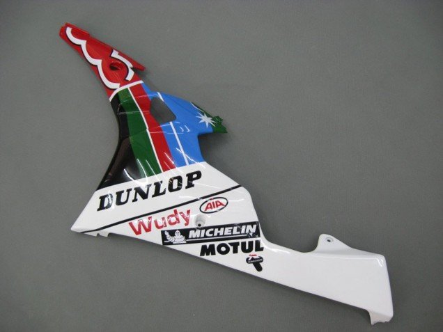 2006-2007 Blue Green White Red Dunlop Michelin Motul Yamaha YZF 600 R6 Motorcycle Fairings