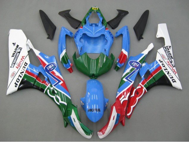 2006-2007 Blue Green White Red Dunlop Michelin Motul Yamaha YZF 600 R6 Motorcycle Fairings