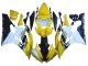 2006-2007 Yellow White Glossy Black Motul Yamaha YZF 600 R6 Motorcycle Fairings