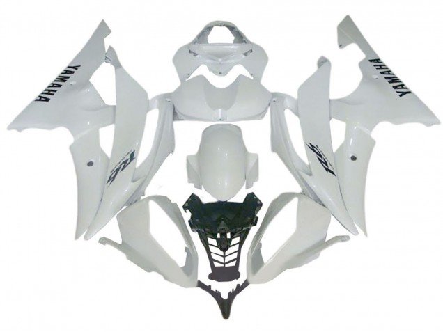 2008-2016 Glossy White Yamaha YZF 600 R6 Motorcycle Fairings