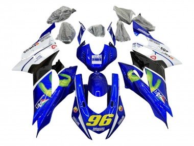 2017-2023 White Blue Black Green MoviStar Semakin Didepan Yamaha YZF 600 R6 Motorcycle Fairings