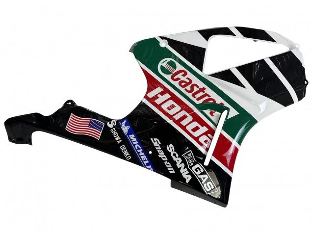 2000-2006 White Red Green Glossy Black Castrol Honda VTR1000 Motorcycle Fairings