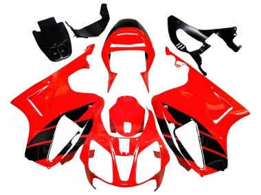 2000-2006 Red Glossy Black Stripe Honda VTR1000 Motorcycle Fairings