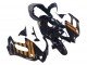 1997-2005 Glossy Black Gold Honda VTR1000F Motorcycle Fairings