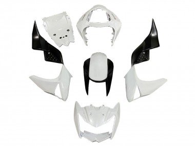 2003-2006 White Glossy Black Kawasaki Z1000 Motorcycle Fairings