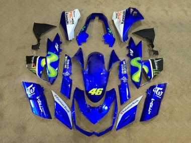 2010-2013 White Blue Yellow Monster Kawasaki Z1000 Motorcycle Fairings