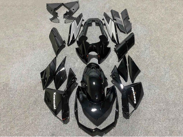 2010-2013 Glossy Black White Kawasaki Z1000 Motorcycle Fairings