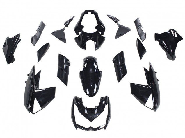 2010-2013 Glossy Black Kawasaki Z1000 Motorcycle Fairings