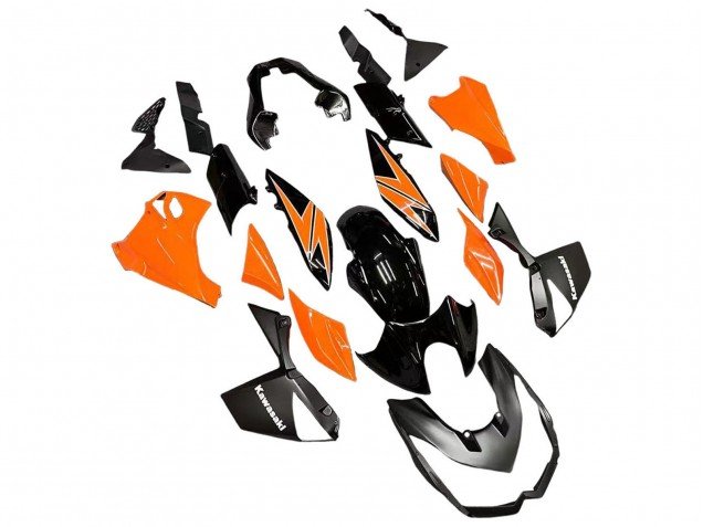 2010-2013 Orange Glossy Black Kawasaki Z1000 Motorcycle Fairings