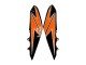 2010-2013 Orange Glossy Black Kawasaki Z1000 Motorcycle Fairings