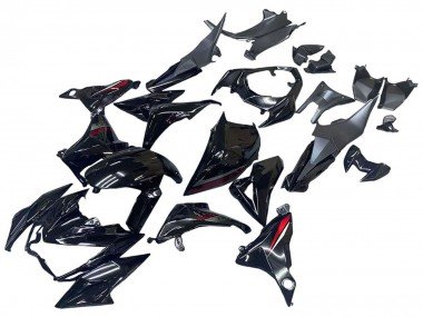 2013-2018 Glossy Black Red Kawasaki Z800 Motorcycle Fairings