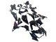 2013-2018 Glossy Black Red Kawasaki Z800 Motorcycle Fairings