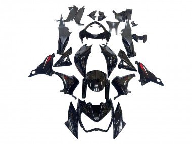 2013-2018 Glossy Black Red Kawasaki Z800 Motorcycle Fairings