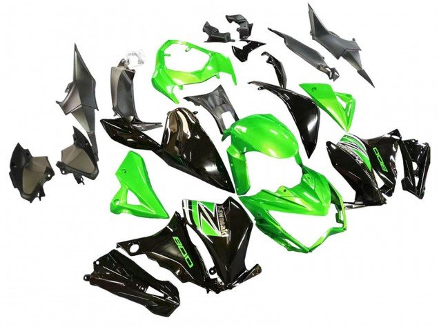 2013-2018 Green Glossy Black Kawasaki Z800 Motorcycle Fairings