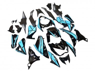 2013-2018 Light Blue Glossy Black Kawasaki Z800 Motorcycle Fairings