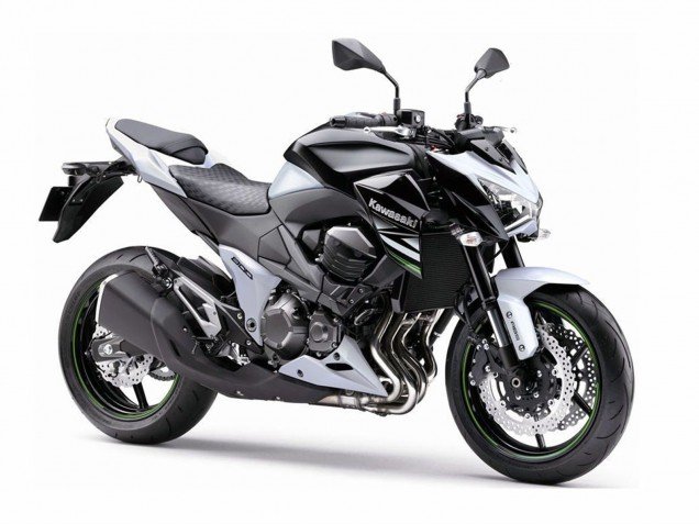 2013-2018 White Glossy Black Green Kawasaki Z800 Motorcycle Fairings