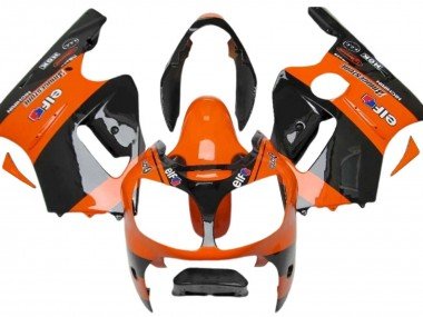 2000-2001 Orange Black Elf Michelin Kawasaki ZX12R Motorcycle Fairings