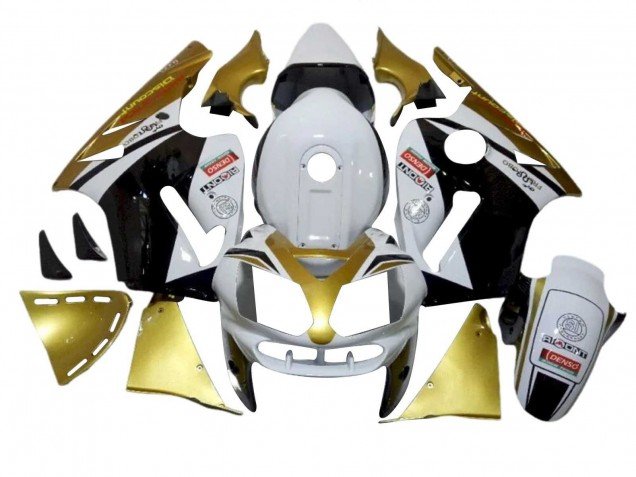 2002-2006 White Gold Black Red Denso Kawasaki ZX12R Motorcycle Fairings