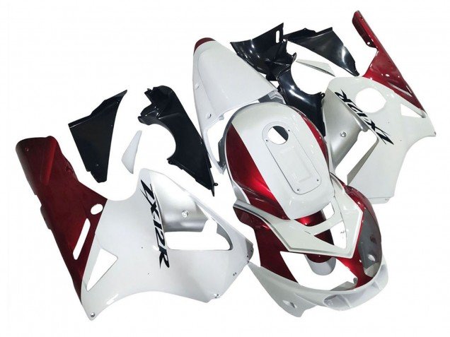 2002-2006 White Red Black Kawasaki ZX12R Motorcycle Fairings