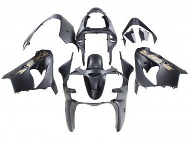 2000-2001 Matte Black Gold Kawasaki ZX9R Motorcycle Fairings