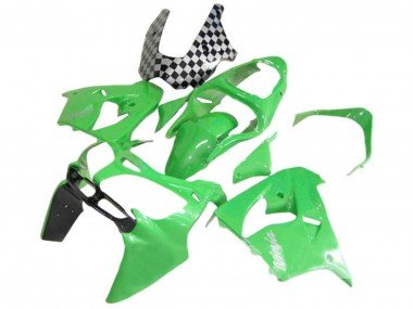 2000-2001 Green Black White Ninja Kawasaki ZX9R Motorcycle Fairings