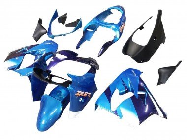 2000-2001 Blue Black Kawasaki ZX9R Motorcycle Fairings
