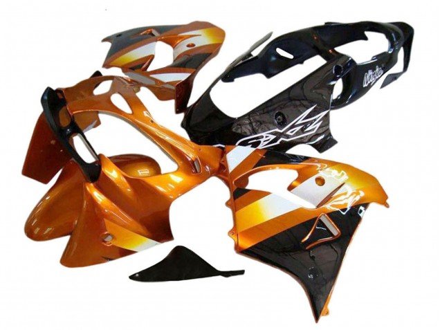 2000-2001 Orange Black Kawasaki ZX9R Motorcycle Fairings