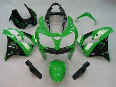 2000-2001 Green Silver Black Kawasaki ZX9R Motorcycle Fairings