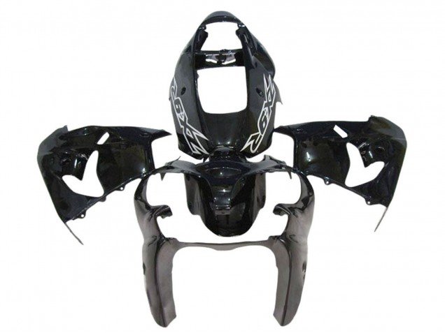 2000-2001 Glossy Black Kawasaki ZX9R Motorcycle Fairings