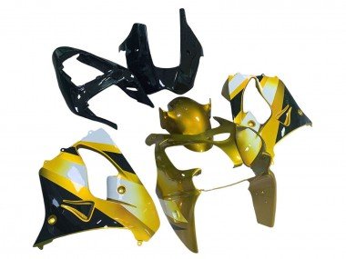 2000-2001 Gold White Black Kawasaki ZX9R Motorcycle Fairings