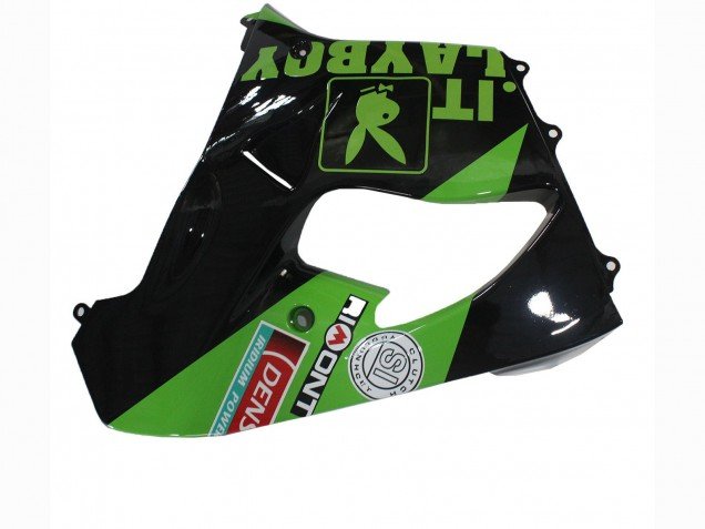 2000-2001 Green Black Playboy DENSO Kawasaki ZX9R Motorcycle Fairings