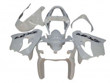 2002-2003 White Black Decal Kawasaki ZX9R Motorcycle Fairings