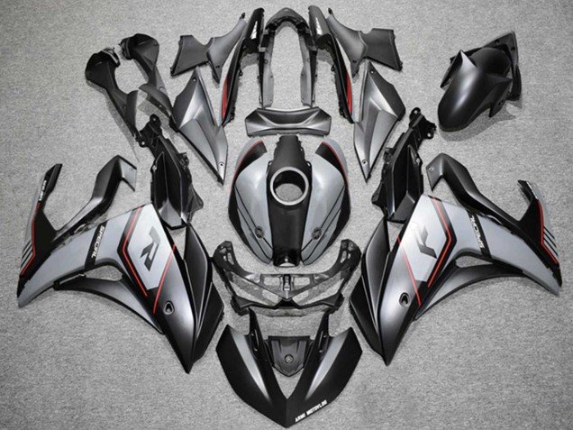 2015-2018 Nardo Grey Red Black Yamaha YZF R3 Motorcycle Fairings