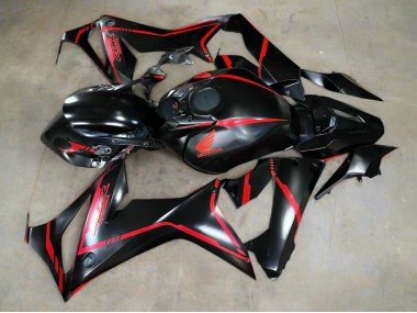 2019-2020 Glossy Black Red Stripe Honda CBR650R Motorcycle Fairings