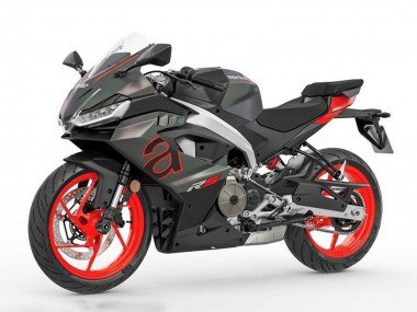 2024-2025 Matte Black Grey Red Aprilia RS457 Motorcycle Fairings