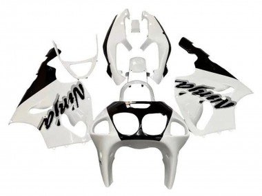 1996-2003 White Black Kawasaki ZX7R Motorcycle Fairings