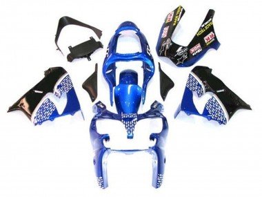 2002-2003 Blue White Black Kawasaki ZX9R Motorcycle Fairing