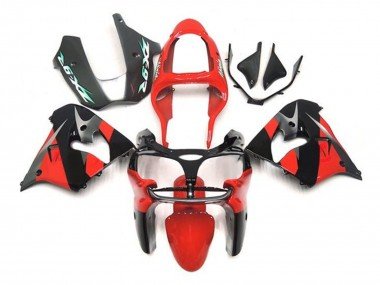 2002-2003 Red Black Silver Kawasaki ZX9R Motorcycle Fairings