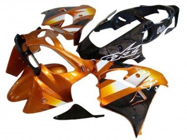 2002-2003 Orange Black White Kawasaki ZX9R Motorcycle Fairings