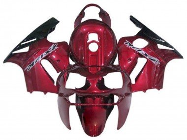 2000-2001 Candy Red Black White Kawasaki ZX12R Motorcycle Fairings