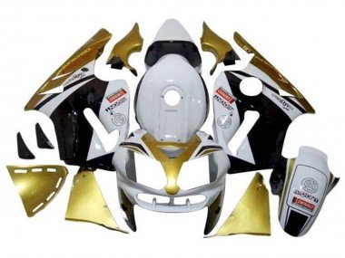2000-2001 White Gold Black Kawasaki ZX12R Motorcycle Fairings