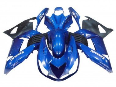 2006-2011 Blue Black White Decal Kawasaki ZX14R ZZR1400 Motorcycle Fairings