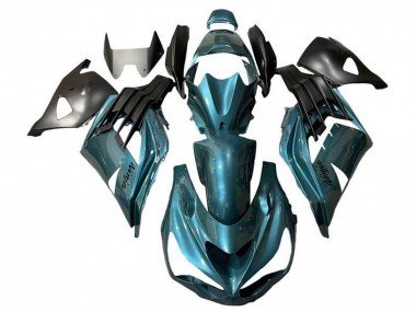2012-2024 Metallic Teal Blue Kawasaki ZX14R ZZR1400 Motorcycle Fairings